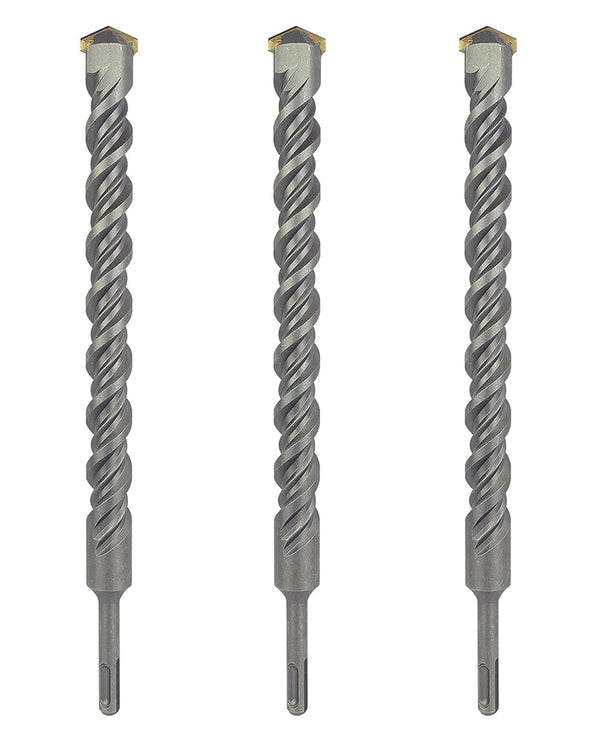 SDS Plus Hammer Drill Bit 3Pcs, 9/16 in. x 6 in. for Masonry Concrete Rock Drill