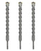 SDS Plus Hammer Drill Bit 3Pcs, 9/16 in. x 6 in. for Masonry Concrete Rock Drill