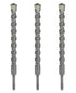 SDS Plus Hammer Drill Bit 3Pcs, 9/16 in. x 6 in. for Masonry Concrete Rock Drill