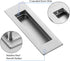 Ravinte 1 Pack Brushed Nickel Sliding Closet Door Handles, Silver Flush Pulls 4.72in Length for Sliding Barn Door