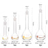 OLYCRAFT 4pcs Volumetric Flask 10ml/25ml/50ml/100ml Volumetric Flask Set with Glass Cap Durability & Chemical Resistance Glass Bottle for Laboratory Project