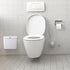 10x9x6 inches 200pcs Sanitary Napkin Receptacle,White Plastic Wall Mounted Tampon Disposal Bin with Lid Feminine