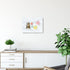 Marble Print Magnetic Dry Erase Board, 12 x 16 inches Decorative White Board for Wall, Frameless Design with Magnets