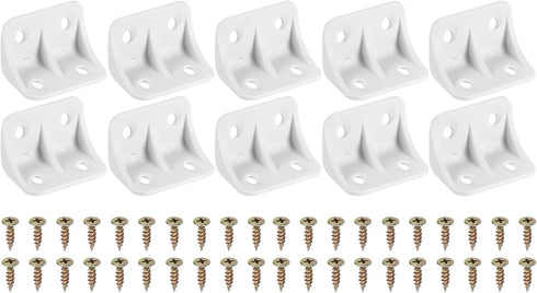 PATIKIL 1.4"x0.9"x0.9" Plastic Corner Braces, 30 Pcs L-Shape Shelf Support Corner Brace