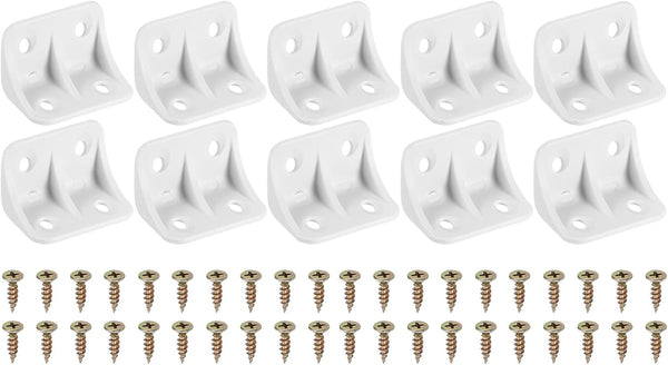 PATIKIL 1.4"x0.9"x0.9" Plastic Corner Braces, 30 Pcs L-Shape Shelf Support Corner Brace