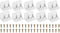 PATIKIL 1.4"x0.9"x0.9" Plastic Corner Braces, 30 Pcs L-Shape Shelf Support Corner Brace