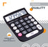 CATIGA 8 Digit Desktop Calculator with Solar Power, Easy to Read LCD Display, for Home, Office, School, Black