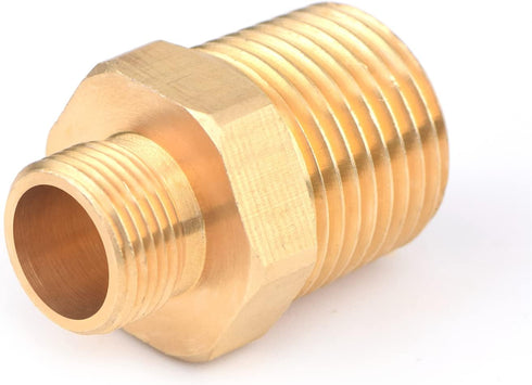 RV Faucet Adapter 1/2 to 3/8 Reducer Faucet Supply Line Adapter Brass Compression Fitting Compatible with Plumbing
