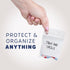 GPI - 2" x 3" - Bulk Pack of 100, 4 Mil Thick Clear Plastic Reclosable Zip Bags with Write-on White Block