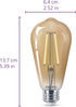 Vintage Spiral ST19 Dimmable LED Light Bulbs, E26 Bulb, Amber 2000K Lightbulb, 300 Lumen, 4 Pack