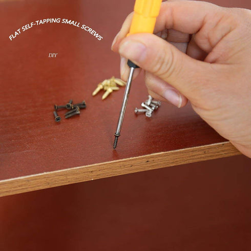 newlng 1200pcs Small Screws, Phillips Flat Head Cross Self Tapping Tiny Screws Set for DIY Micro Woodworking