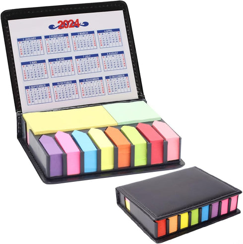 Sticky Notes Tabs for Page Markers, 2000 Pieces Arrow Index Page Flags with PU Box for Annotating Books