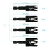 Wood Plug Cutters Set, 4 pcs Straight & 4 pcs Tapered with 1/4 Hex Shank, Cork Drill Bit Knives