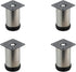 Generic 4 Pieces 0-15mm Adjustable Brushed Cabinet Legs Stainless Steel TV Stands Table