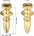 2.1" 2 Set 1/4-27 PATIKIL Tall Brass Lamp Finials Cap Knob, Lamp Screw Holder Tapped for Table and Floor Lamp Shade