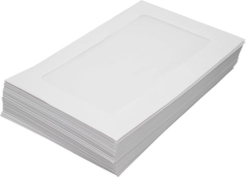 LUXPaper 6 x 9 Full Face Window Envelopes | Bright White | 28lb. Text | 50 Qty
