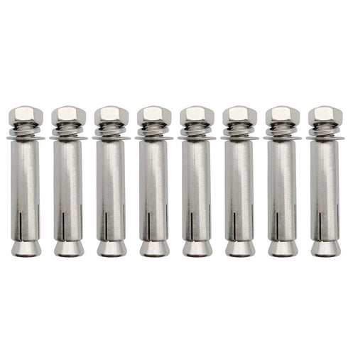 Expansion Bolts, 304 Stainless Steel External Hex Nut Expansion Screw Bolts, M8x60mm, 8Pcs