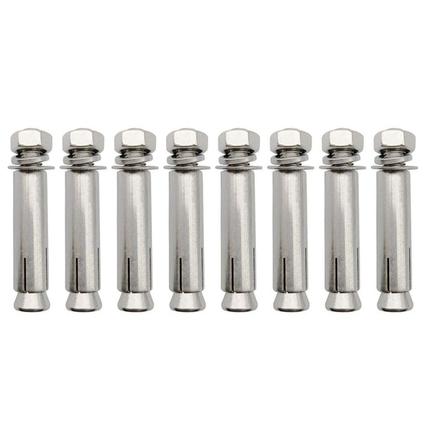 Expansion Bolts, 304 Stainless Steel External Hex Nut Expansion Screw Bolts, M8x60mm, 8Pcs