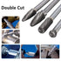 Yakamoz Set of 4Pcs 5.9-Inch Long Tungsten Steel Solid Carbide Rotary Burrs, 6mm Shank for Rotary Tool
