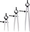Keadic 3 Pcs 4'' 6'' 8'' Professional Metal Compass Set, Steel Adjustable Lockable Divider, Drafting Compass Tool
