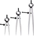 Keadic 3 Pcs 4'' 6'' 8'' Professional Metal Compass Set, Steel Adjustable Lockable Divider, Drafting Compass Tool
