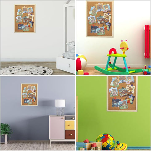 STOBOK Office Bulletin Board Set, Pure Wood Pulp Corkboards for Wall Notice Board & Message Board