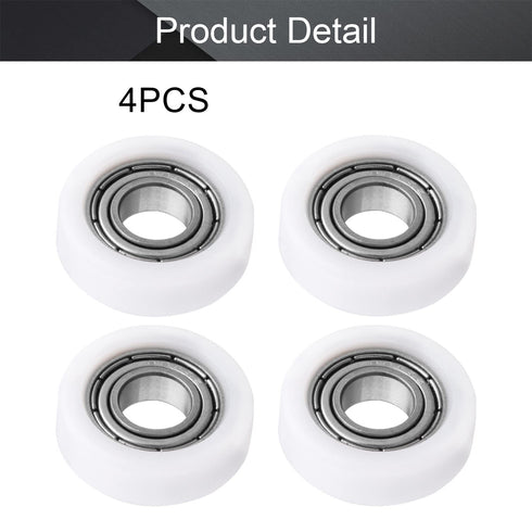 MroMax Roller Idler Bearing Pulley-8 x 22 x 7mm, Sliding Conveyor Nylon Wheel with 688ZZ Bearing, 4Pcs