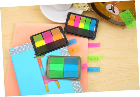 NUOBESTY Transparent Sticky Notes, Page Markers, 3 Colors for Highlighting Writable Repositionable Tabs