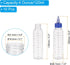 PATIKIL 4oz(120ml) Plastic Dispensing Bottle, 10Pcs Squeeze Graduated Empty Bottles with Blue Twist Cap for Liquids, Inks, Oils, Sauces, Arts and Crafts, Transparent