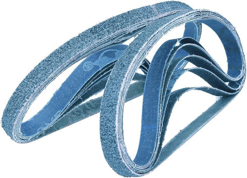 1/2 Inch X 18 Inch Sanding Belts: 120 Grit Zirconia Sanding Belts for Woodworking, Metal Polishing (16 Pack)