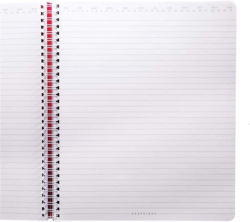 Graphique - Always Workin - Large Purple Spiral Notebook, Fun Journal for Personal Thoughts, 160 Ruled Pages