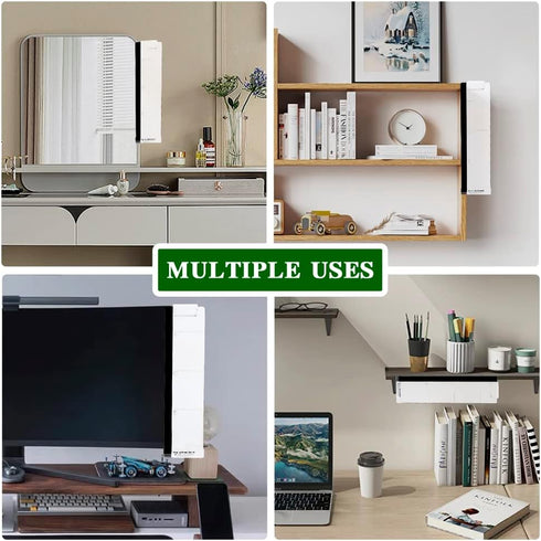 Office Desk Accessories, Computer Monitor Memo Board, Multifunction Sticky Note Holder - 2pcs