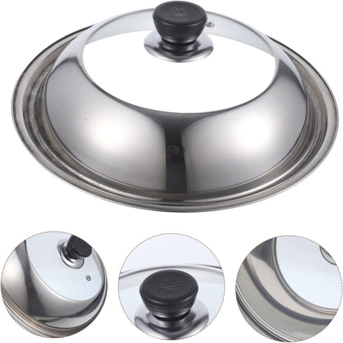 Universal Stainless Steel Pot Lid for Cooking and Steaming