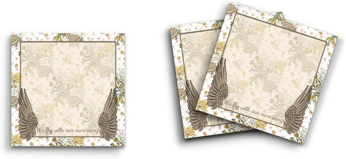 Butler in the Home Sticky Notes, 12 Pack, 3"x3", 50 Sheets Per Pad, We Fly with Our Own Wings, Memo Pads