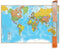 Waypoint Geographic Blue Ocean Series World Wall Map, Laminated Educational Poster, 24” H x 36” W