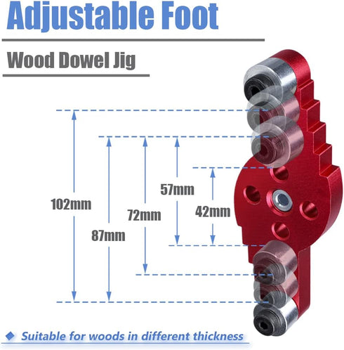 Mesee Vertical Pocket Hole Drilling Jig - 2-In-1 Woodworking Dowelling Jig Locator with Scriber
