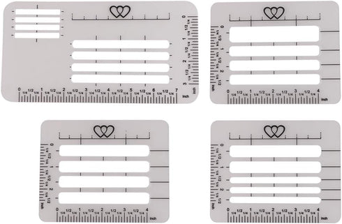 Envelope Addressing Guide Stencil Template Set, BENBO 4 Styles for Making Card Addressing