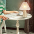 Tiiyee Small Table Lamp, Pleated Table Lamp Bedside Night Lamp with Rattan Base Fabric Pleated Lampshade Vintage Design