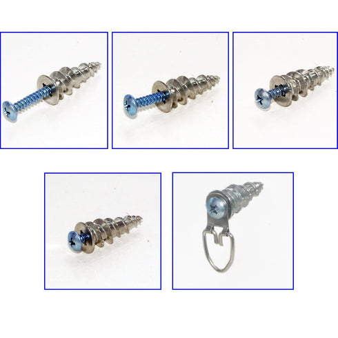 Self-Drilling Hollow Metal Stud Wall Anchors - Heavy Duty Drywall Kit with 25 Tapping Mount Screws
