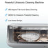 640ML 48KHz Ultrasonic Glasses Cleaner Ultrasonic Jewelry Cleaner for All Jewelry Ring Gold Silver Cleaner Powerful