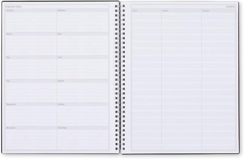 Blue Sky Smart Notes Professional Notebook, Wire-O Binding, 8.5" x 11", Black (14713) by Blue Sky