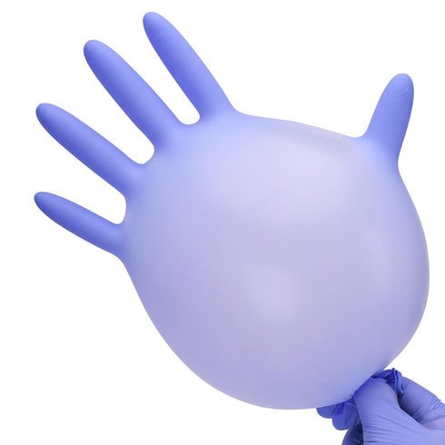 Disposable Nitrile Exam Gloves, 3mil, Medium, Box of 100, Violet Latex-Free for Medical & Food-Safe