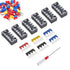 73Pcs Terminal Block Set - 6Pcs 4 Positions 600V 15A Dual Row Screw Terminal Strip Block + Insulated Terminals