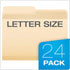 Pendaflex Reinforced File Folders, Extra Durable Manila, Letter Size - 1/2 Cut Tabs, 24 Per Pack (86221)