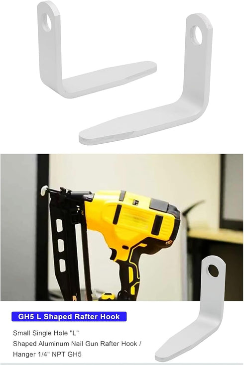 Gh5 L NPT 1/4" Nail Gun Rafter Hook for Nail Guns with 1/4 Inch NPT Air Fitting