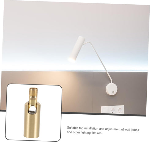 180 1-Piece Pure Copper Adjustable Wall Sconce Socket Extender Sloped Ceiling Adapter for Pendant Lights Light