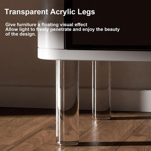 CMYAOYC Options(35cm/13.7inch) Clear Acrylic Furniture Support Legs, Transparent Cylindrical Feet for TV Stands
