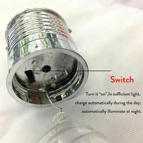 WHAPELQ Bulb Solar Hanging Camping Lights Garden Yard Pathway Waterproof LED Light (Green)