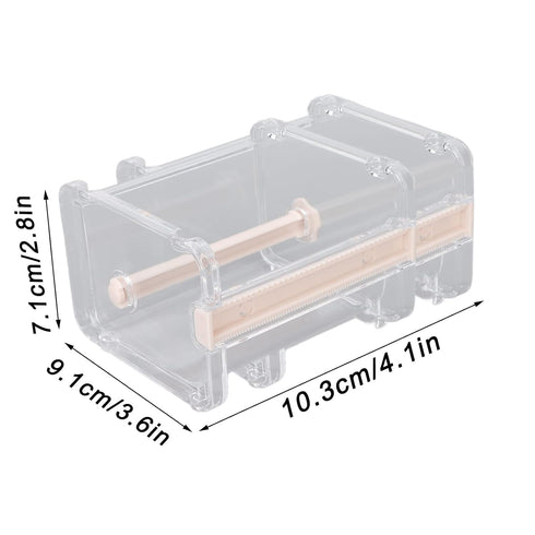 Tape Dispenser Cutter, Transparent Multi Masking Tape Dispenser for Home Office School