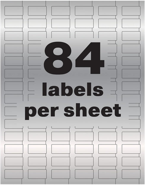 Avery Metallic Asset Tag Labels, 1/2" x 1", 672 Waterproof Laser Printable Tags (60519)